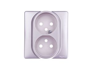 CELIANE Plakietka gniazda 2x2P+Z tytan 068947