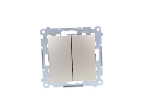 Simon 54 Przycisk podwójny, szybkozłącza, złoty mat DP2.01/44