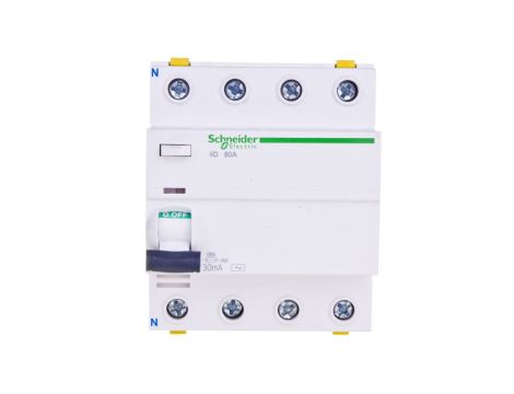 Wyłącznik różnicowoprądowy 4P 80A 0,03A typ AC iID A9Z11480