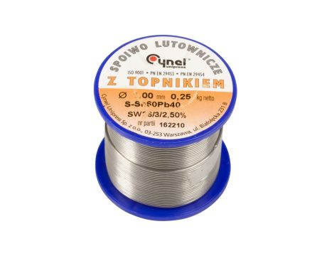 Drut do lutowania 1mm 250g DW 1,00/TLR cyna E05ML-01010200701