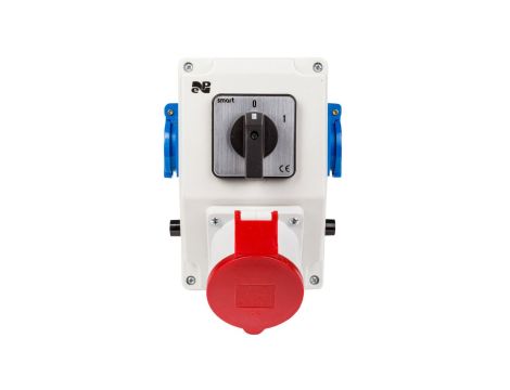 RS-Z rozdzielnica siłowa wyłącznik 0-1 3P+N+Z 32A, 2x2P+Z 230V szary 6276-00