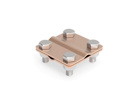 Złącze krzyżowe 4-otworowe miedziane 1.1 CU /90100103/
