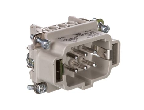Wkład złącza 6P+PE męski 16A 500V EPIC H-BE 6 SS 10190000