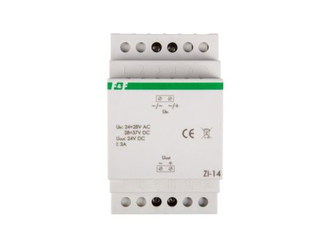 Stabilizator impulsowy we 24-28VAC wy 24VDC 72W 3A ZI-14