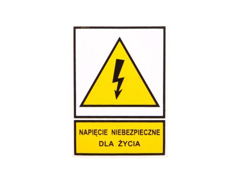 Tabliczka /znak ostrzegawczy/ TZO 52X74S N.N.D.Z. E04TZ-01011110200