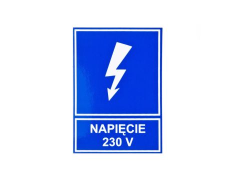 Tabliczka /znak informacyjny/ TZI 52X74S NAP.230V E04TZ-01041110800 /10szt./