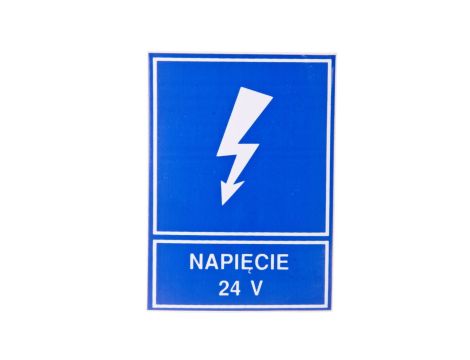 Tabliczka /znak informacyjny/ TZI 52X74S NAP.24V E04TZ-01041110400 /10szt./