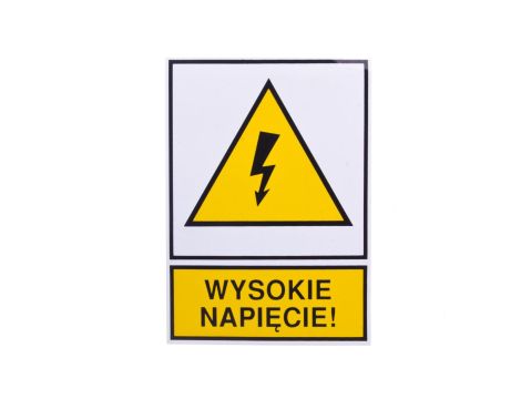 Tabliczka /znak ostrzegawczy/ TZO 74X105S W.NAP. E04TZ-01011120300 /10szt./