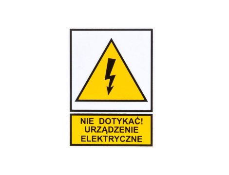 Tabliczka /znak ostrzegawczy/ TZO 52X74P N.D.U.E. E04TZ-01012110100 /10szt./