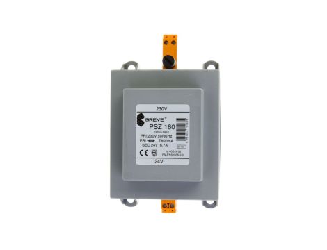 Transformator 1-fazowy bezpieczeństwa PSZ 160 230/ 24V 6,7A, na szynę DIN, IP30, Ta 40, 16024-9952