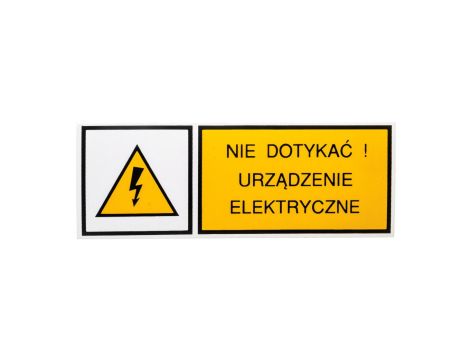 Tabliczka /znak ostrzegawczy/ TZO 52X148S N.D.U.E. E04TZ-01011220100 /10szt./