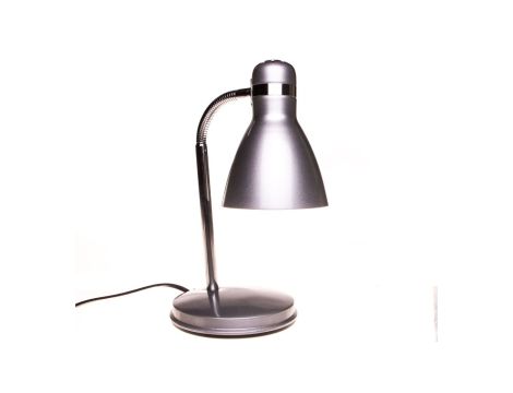 Lampka biurkowa max 10W LED E27 kl.II IP20 ZARA HR-40-SR srebrny 7560