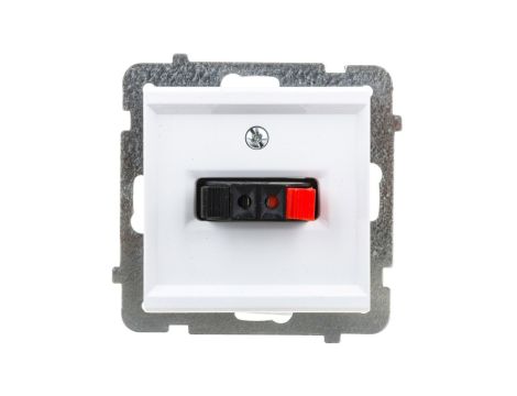 SONATA Gniazdo głośnikowe pojedyncze białe GG-1R/m/00