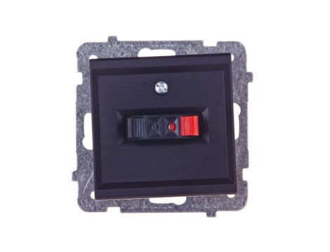 SONATA Gniazdo głośnikowe pojedyncze czarny metalik GG-1R/m/33