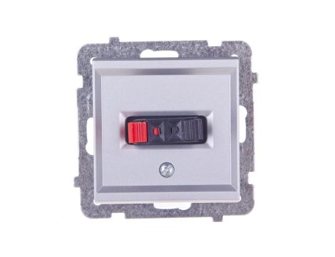 SONATA Gniazdo głośnikowe pojedyncze srebro mat GG-1R/m/38