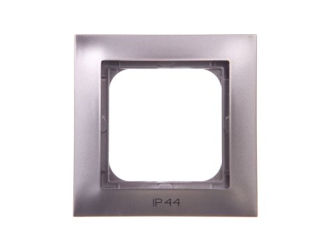IMPRESJA Ramka pojedyncza do łączników IP44 tytan RH-1Y/23