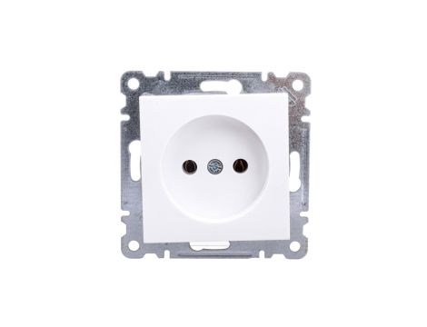 Lumina Gniazdo pojedyncze b/u 16A białe WL1010