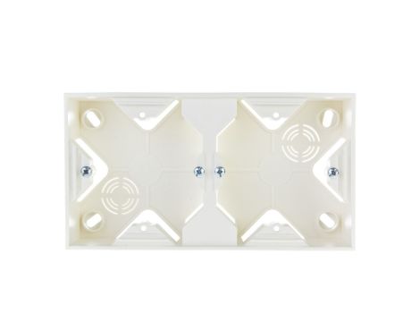 AS Puszka natynkowa podwójna ecru PNP-2G/27