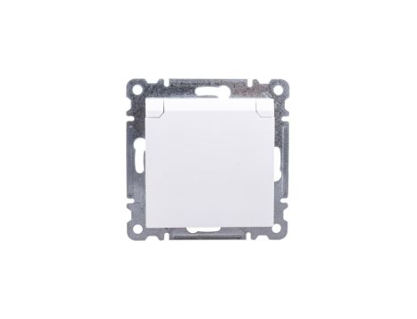 Lumina Gniazdo pojedyncze z/u 16A z klapką IP20 białe WL1120