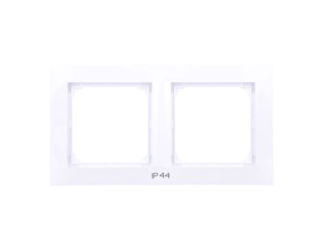 IMPRESJA Ramka podwójna do łączników IP44 biała RH-2Y/00