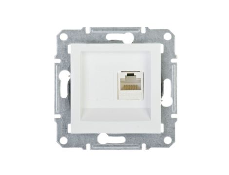 ASFORA Gniazdo komputerowe pojedyncze RJ45 kat.5e bez ramki białe EPH4300721