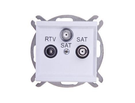 SONATA Gniazdo antenowe RTV-SAT-SAT białe GPA-R2S/m/00