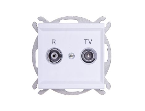 SONATA Gniazdo antenowe RTV końcowe 2,5-3dB białe GPA-RK/m/00