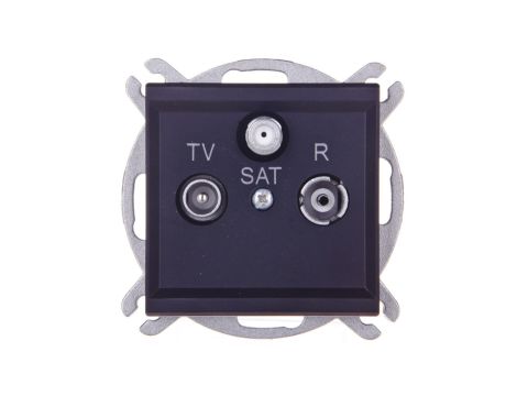 SONATA Gniazdo antenowe RTV-SAT końcowe czarny metalik GPA-RS/m/33