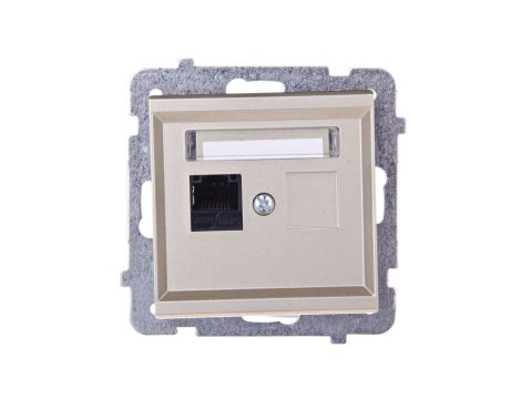 SONATA Gniazdo komputerowe pojedyncze RJ45 kat.5e szampański złoty KRONE GPK-1R/K/m/39
