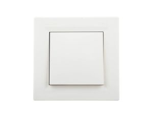 Łącznik Asfora bryzgoszczelny pojedynczy IP44 kremowy z ramką EPH0100223