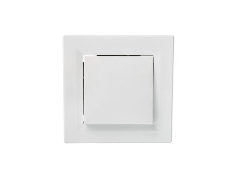 Łącznik Asfora pojedynczy dwubiegunowy biały z ramką EPH0200121