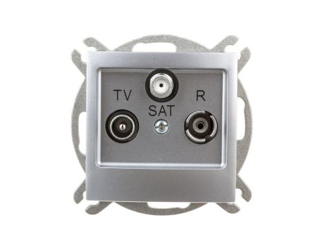 IMPRESJA Gniazdo antenowe RTV-SAT końcowe srebrne GPA-YS/m/18