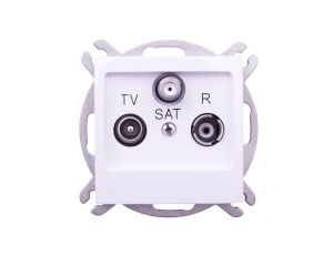 IMPRESJA Gniazdo antenowe RTV-SAT przelotowe białe GPA-YSP/m/00