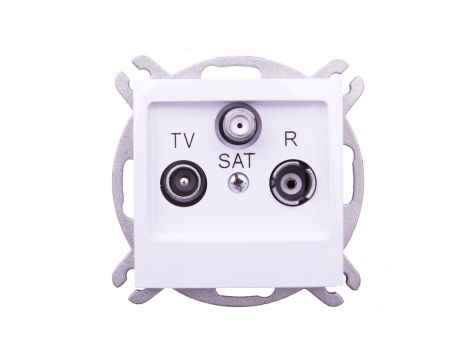 IMPRESJA Gniazdo antenowe RTV-SAT przelotowe białe GPA-YSP/m/00