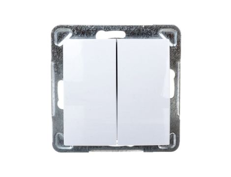 IMPRESJA Przycisk podwójny zwierny biały ŁP-17Y/m/00