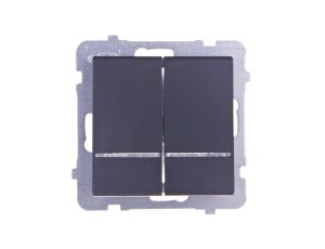 SONATA Łącznik świecznikowy z podświetleniem czarny metalik ŁP-2RS/m/33