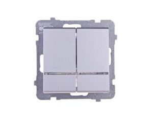 SONATA Łącznik świecznikowy z podświetleniem srebro mat ŁP-2RS/m/38