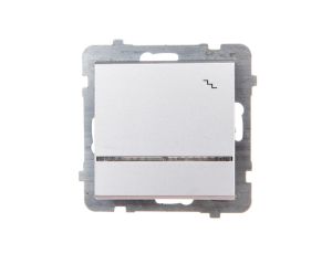 SONATA Łącznik schodowy z podświetleniem srebro mat ŁP-3RS/m/38