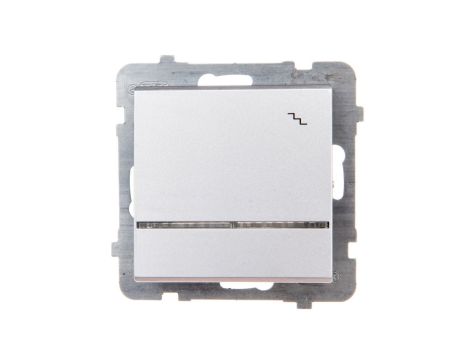 SONATA Łącznik schodowy z podświetleniem srebro mat ŁP-3RS/m/38