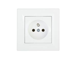 Gniazdo pojedyncze Asfora z/u białe z ramką EPH2800121