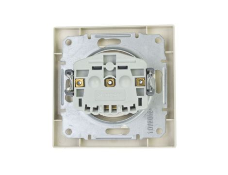 Gniazdo pojedyncze Asfora z/u z przesłonami kremowe z ramką EPH2800223