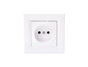 Gniazdo pojedyncze Asfora b/u białe z ramką EPH3000121