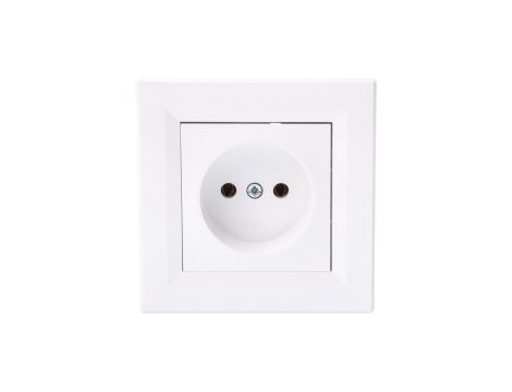 Gniazdo pojedyncze Asfora b/u białe z ramką EPH3000121