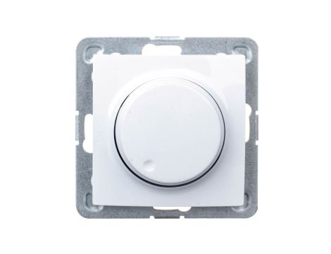 IMPRESJA Ściemniacz przyciskowo-obrotowy /żarowy i halogenowy/ biały ŁP-8Y/m/00