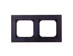 SONATA Ramka podwójna czarny metalik R-2R/33