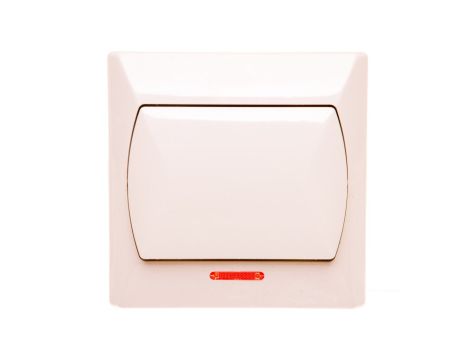 AKCENT Łącznik pojedynczy z podświetleniem beżowy ŁP-1AS/01