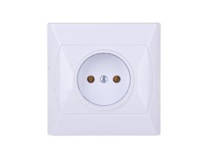 AKCENT Gniazdo pojedyncze b/u białe GP-1A/00