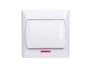 AKCENT Łącznik pojedynczy z podświetleniem biały ŁP-1AS/00