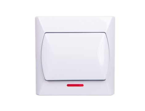 AKCENT Łącznik pojedynczy z podświetleniem biały ŁP-1AS/00