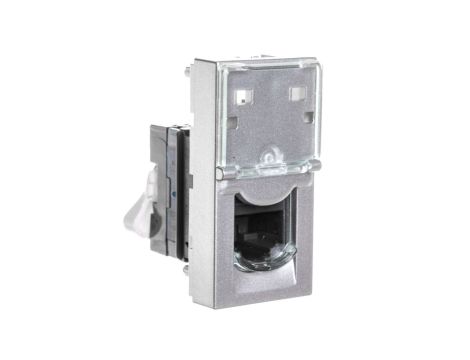 MOSAIC Gniazdo komputerowe pojedyncze RJ45 kat.6 UTP aluminium 079461